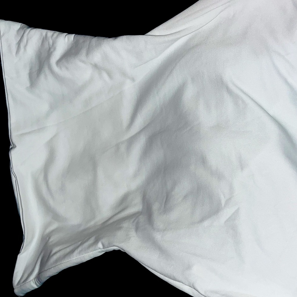 Tube top slit dress in white